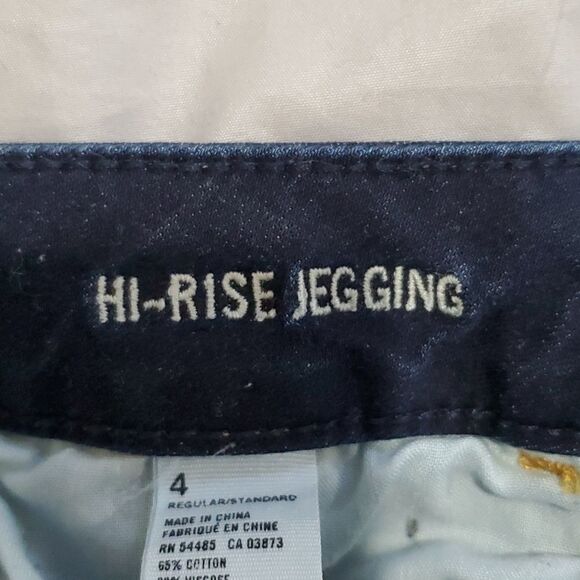 American Eagle size 4 dark wash high rise jeggings - Picture 5 of 7
